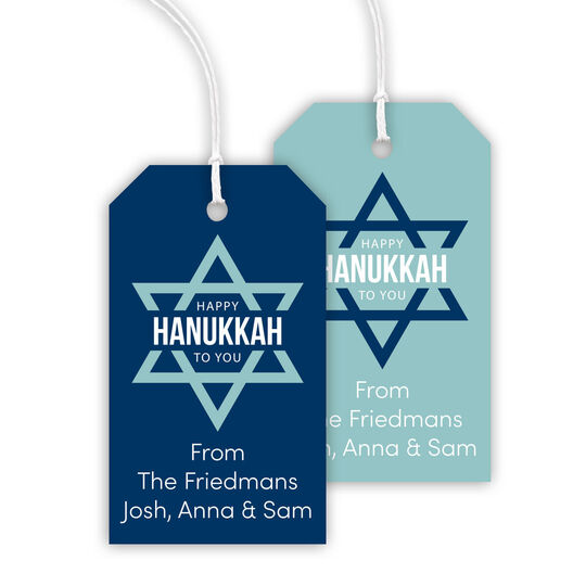 Star of David Hanging Gift Tags